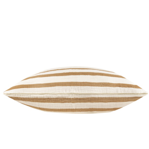 Yard Cinnamon Woven Stripe Cotton Cushion